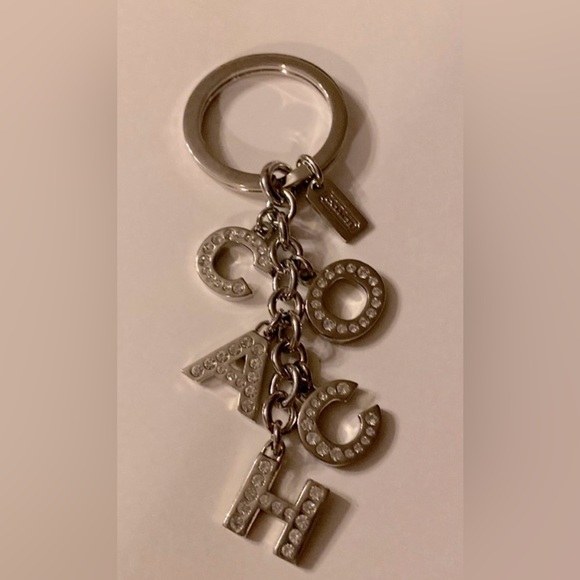 WOW*NWT COACH Swarovski Crystal Stone Keychain/Bag Charm - Picture 4 of 13